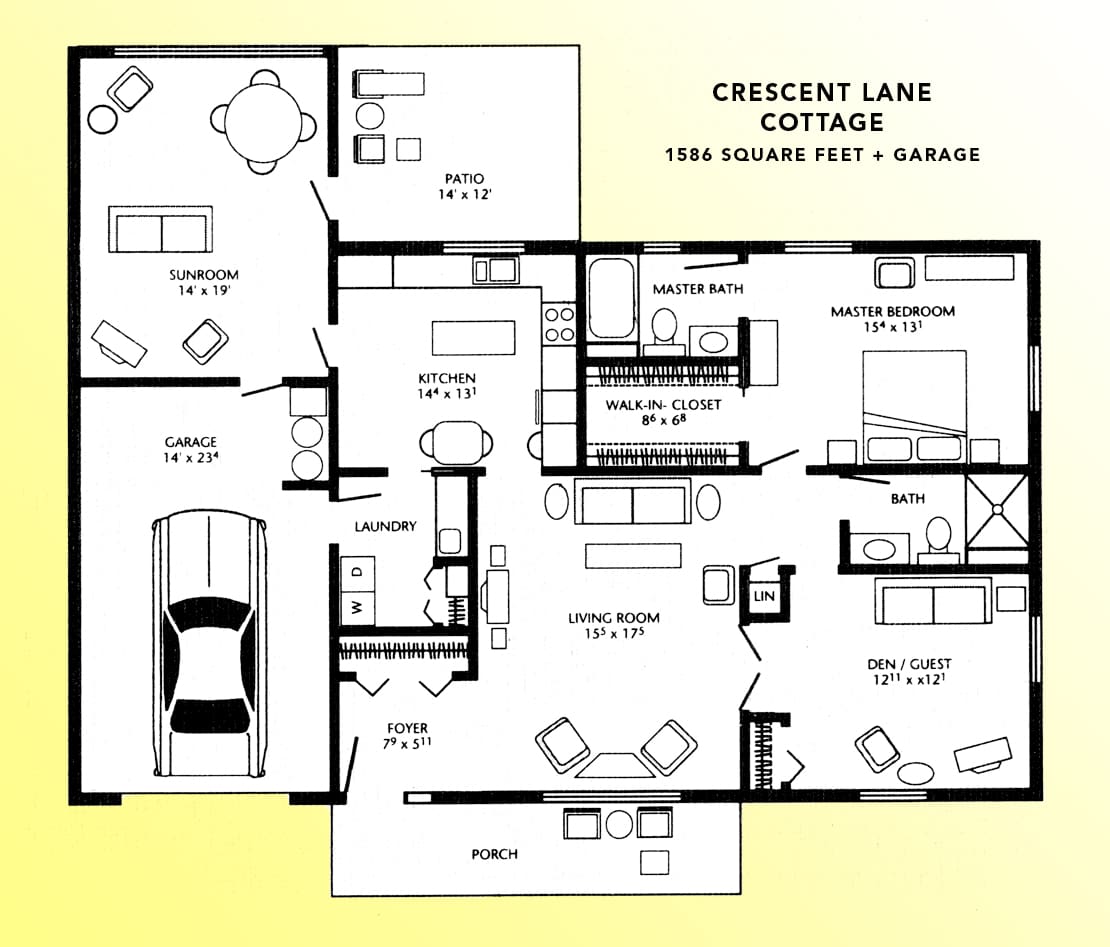 Crescent Lane Cottage Floor Plan