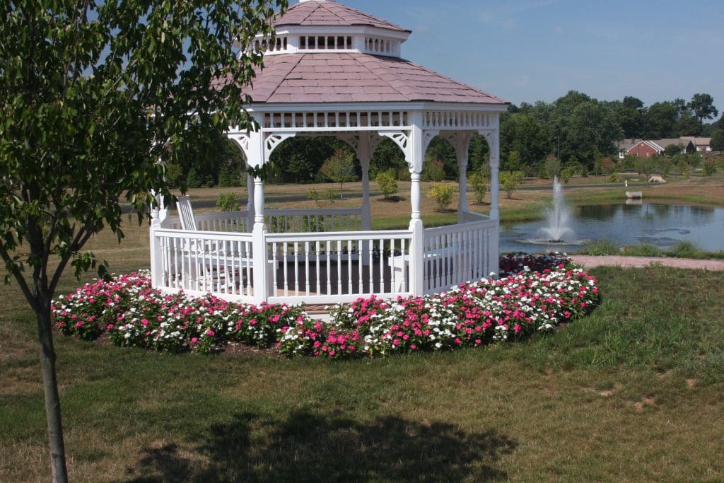 Gazebo on the grounds at Peter Becker Community